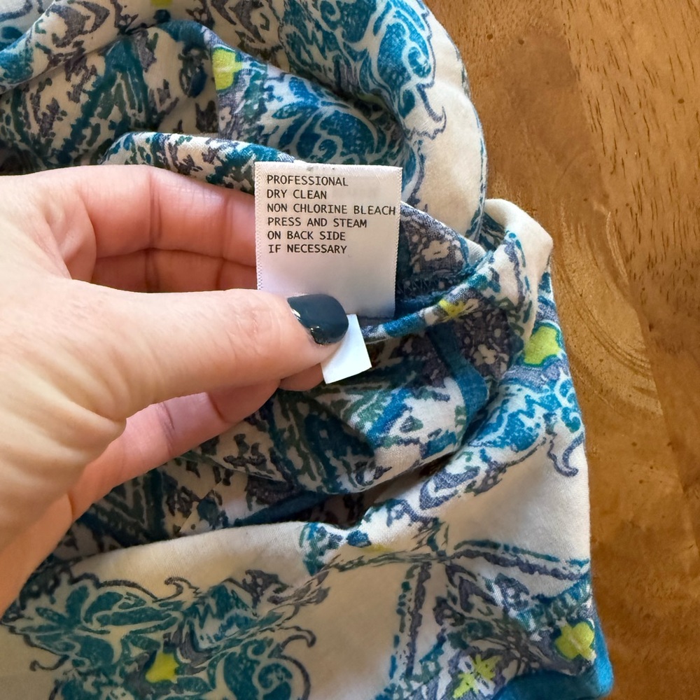 Ava Christine tank top blouse | size small | color blue and green - Picture 5 of 5